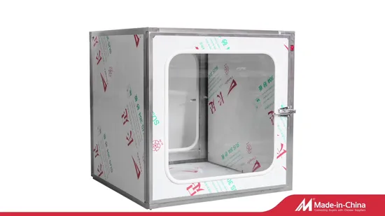 China Air Shower Pass Box with UV Lamp Laminar Air Flow Pass Box for Clean Room